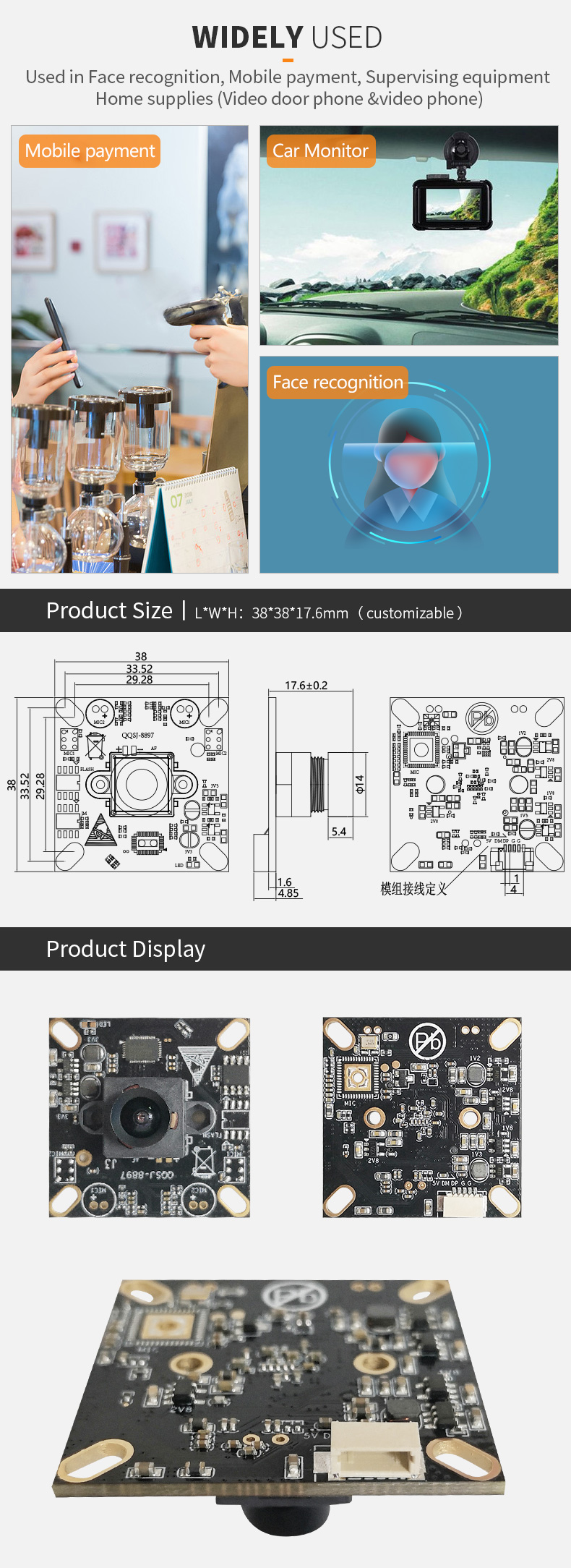 5mp Imx335 Auto Focus 2k Low Illumination Face Recognition Visual Doorbell Video Conference Usb Camera Module