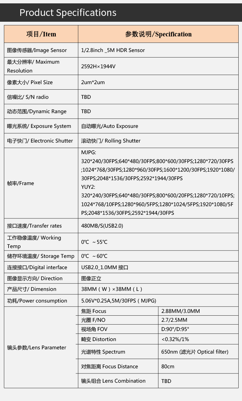 Dogoozx IMX335 5MP 30fps FF AF USB Vehicle Monitoring Visual doorbell Camera Module插图3