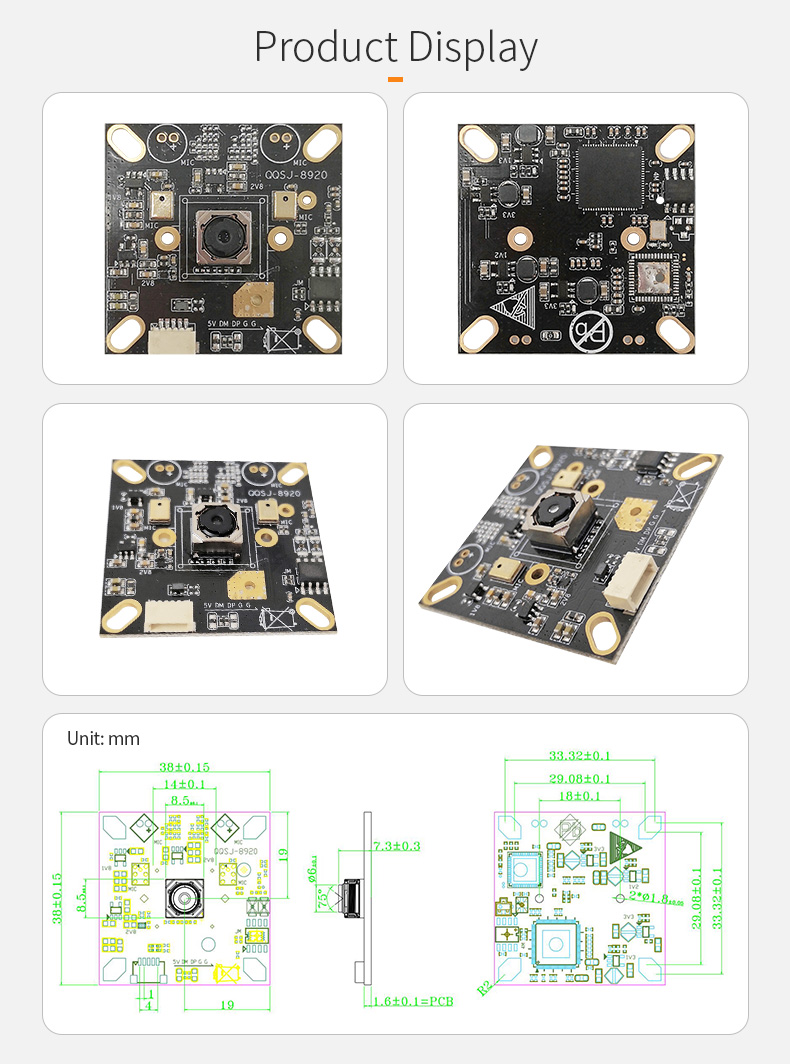 Dogoozx 11mp IMX258 4K Built-in Mic AF FF YUV MJPG USB Cosmetic instrument Camera Module插图1