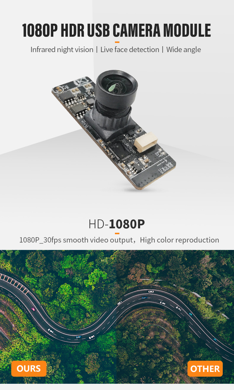 Dogoozx AR0230 1080P backlight HDR face recognition wide angle camera module manufactor插图