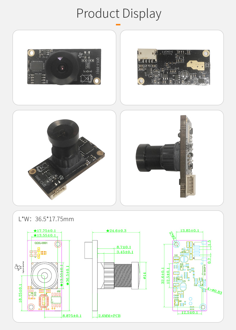 Dogoozx AR0144 HD 720P Global Exposure Free Drive Machine vision 1MP USB Camera Module插图1