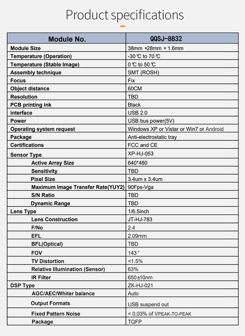 Dogoozx Global exposure OV7251 VGA 90fps machine vision USB Scan Code camera module插图1