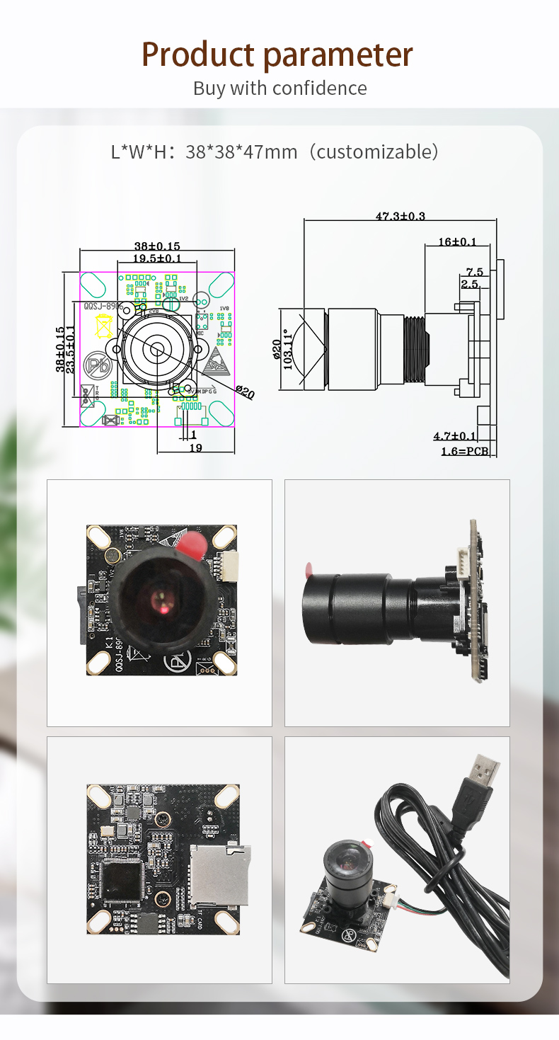 Dogoozx HD 1080P SC2210 HDR H.264 Long Focus Hunting Camera Starlight Night Vision Camera Module插图3