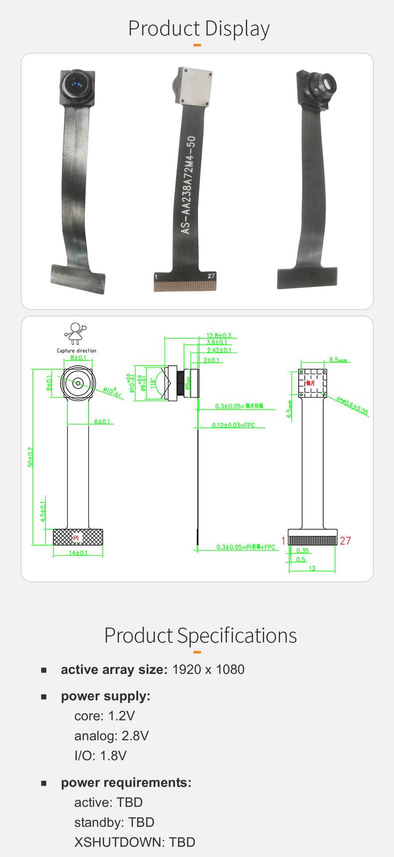 Dogoozx HD 1080P OV2732 High speed 240 frame HDR License Plate Recognition Camera Module插图1