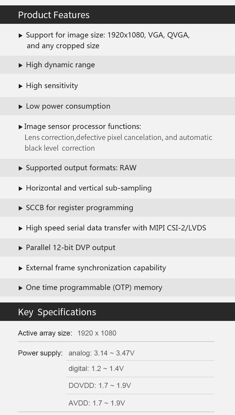 Dogoozx HD 1080P WDR MIPI 2MP Macro Capture Picture No Distortion OV2718 Camera Module插图2