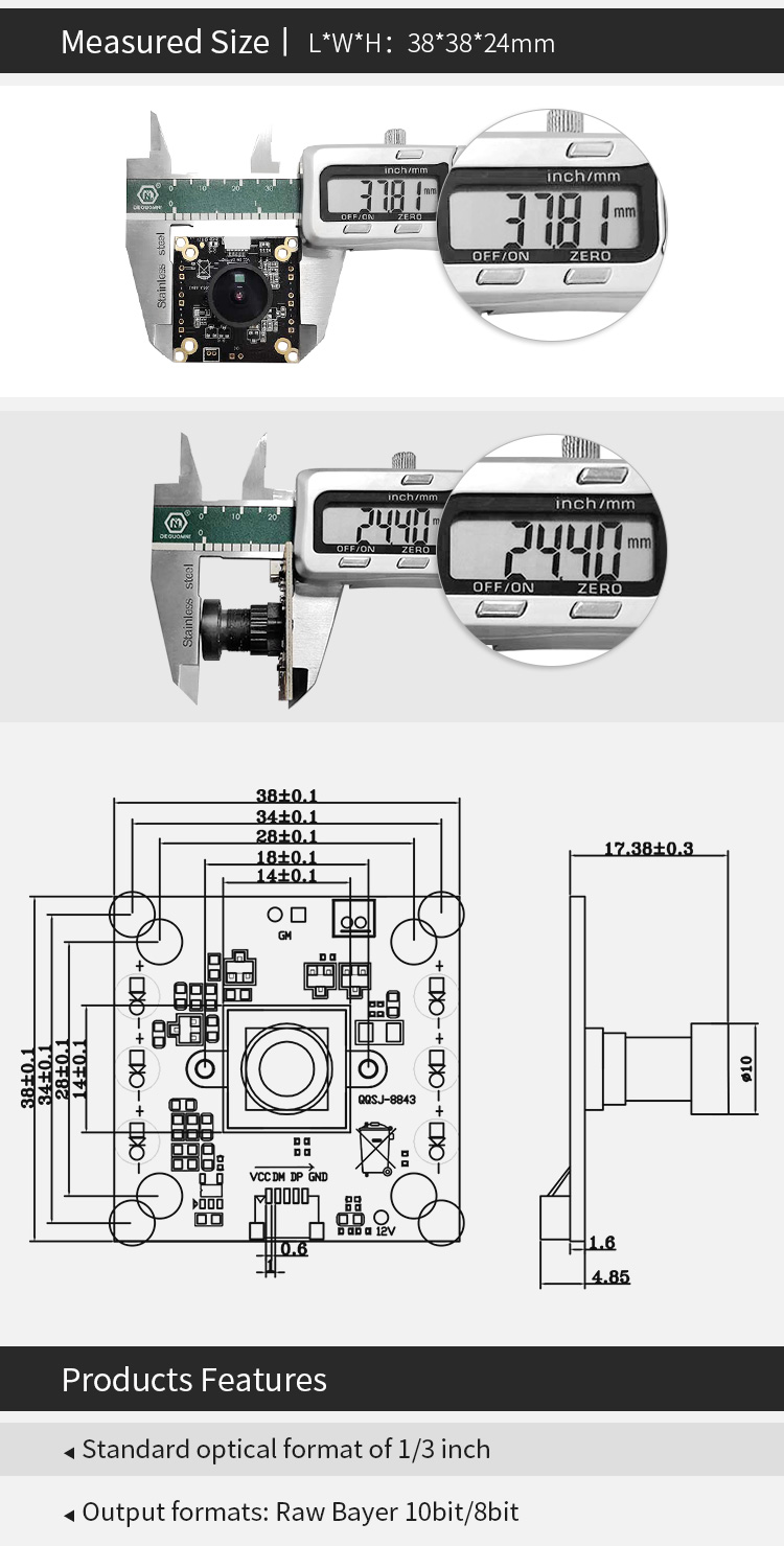 Dogoozx Manufacturer Wholesale GC0403 Sensor 30W 0.3MP CCTV IP USB Camera Module插图3