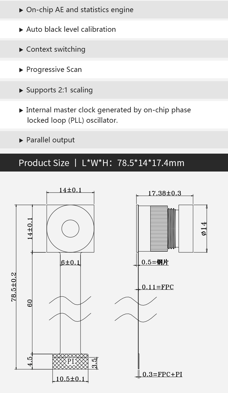 Dogoozx Factory sale AR0331 AR0130 low illumination Starlight night vision camera module插图2