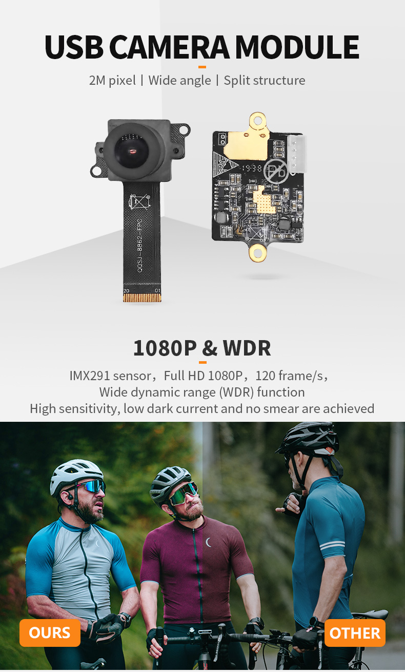 Dogoozx 2mp Lens Wide Fov camera Split FPC PCB USB Imx291 1080P Starlight Camera Module插图