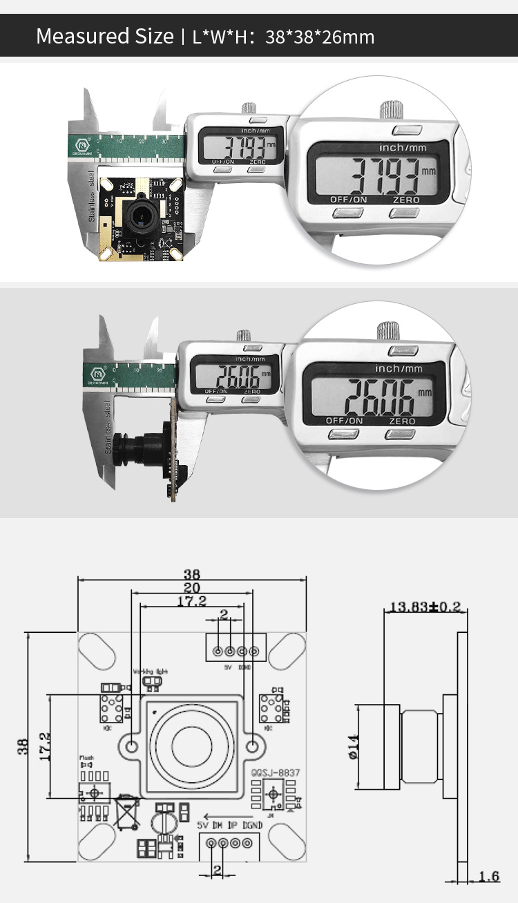 Dogoozx MI5100 500w HDR Face Recognize Video Conferencing USB Digital Cctv Camera Module插图2